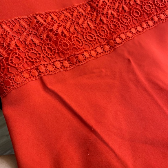 Parker Stephanie Dress Lace M NWT Red Flare - Picture 7 of 7